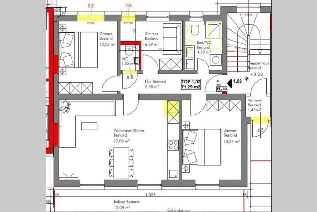 Appartement Schiefersteinweg, 斯拉德明 外观 照片
